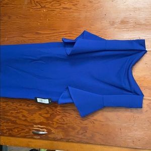 Royal blue off the shoulder dress